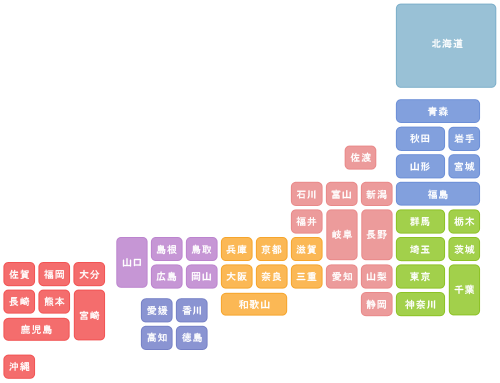 都道府県選択用日本地図