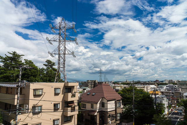 高圧線の下にある土地
